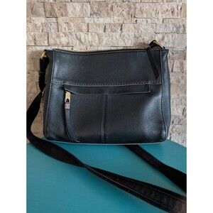 The Sak Alameda Genuine Leather Crossbody Black Pebble Adjustable Y2K 90s Style
